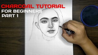 Charcoal Portrait Tutorial | Step by Step | Part 1