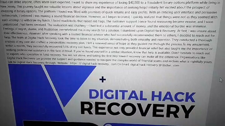 DIGITAL HACK RECOVERY <> TESTED AND TRUSTED CRYPTO RECOVERY SPECIALIZED IN STOLEN CRYPTO RECOVERY