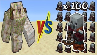 MUTANT IRON GOLEM VS 100 PENCURI