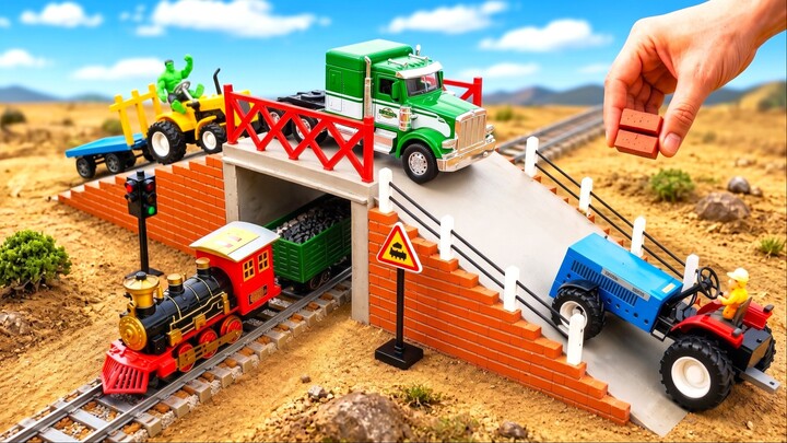 DIY Mini Tractor Building and Constructing Sand World! Fun Construction Science