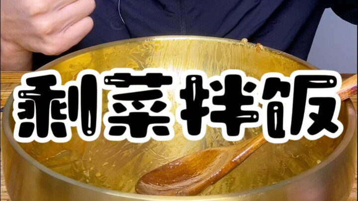 Leftover rice with mixed dishes