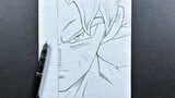 Anime drawing | how to draw goku ultra instinct step-by-step