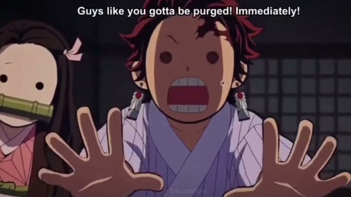 Tanjiro being a mood for a minute and six seconds