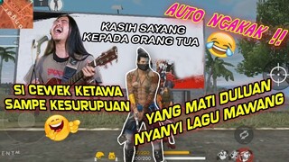 (4) NGAKAK !! NYANYI LAGU MAWANG !! SI CEWEK KETAWA SAMPE KESURUPAN