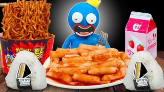 Rainbow Friends In Real Life | MUKBANG Korean Convenient Store Food |  Memasak Cooking