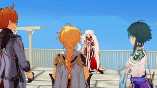 Aether Xiao Childe Confront the Unknown God | Genshin Impact Animation