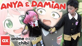 Anya & Damian Run Around anime expo chibi 2022