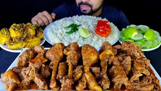 SPICY 1KG DESI STYLE DUCK CURRY, POINTED GOURD FRY, SALAD. LEMON, RICE MUKBANG ASMR | #LiveToEATT