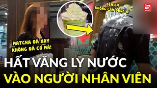 Dân mạng bức xúc clip cô gái hất đổ ly nước vào nhân viên sau khi oder "matcha đá xay không đá"