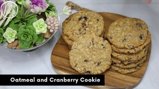 คุ้กกี้ข้าวโอ๊ต แครนเบอรี่  Oatmeal and Cranberry Cookie | AnnMade