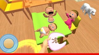 Upin Ipin Bayi Nangis Main Kucing Bersama Papa - Bayi Sultan Baby Simulator