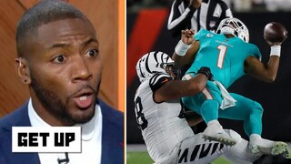 Ryan Clark reacts to Tua Tagovailoa stretchered off with head injury, expected to fly home with team