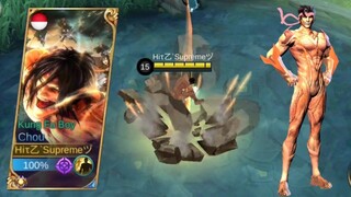 CHOU SKIN SCRIPT AS EREN YEAGER ATTACK ON TITAN - MOBILE LEGENDS