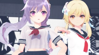 【原神/MMD】JK刻晴&荧 脳漿炸裂少女