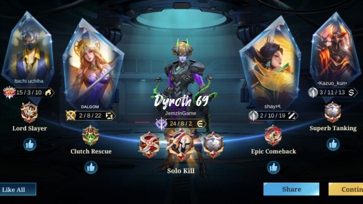 Dyroth Bakbakan | JemzInGame Dyroth Plays (69) | Mobile Legends