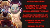 Gameplay zenitsu dan inozuke vs boss battle game demon slayer hinokami kepputan