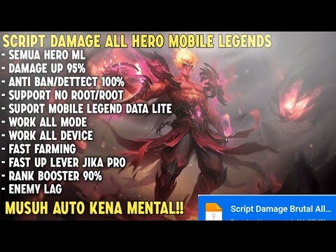 SCRIPT DAMAGE MOBILE LEGENDS + ATTACK SPEED NO PASSWORD PATCH TERBARU | MOBILE LEGENDS