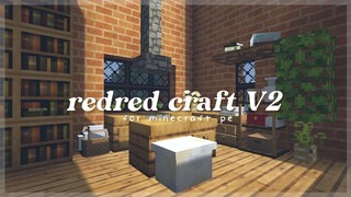 Redred craft V2 addon for mcpe  | aesthetic furniture mod