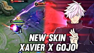 NEW SKIN XAVIER X GOJO SATORU (GAMEPLAY) - MOBILE LEGENDS X JUJUTSU KAISEN