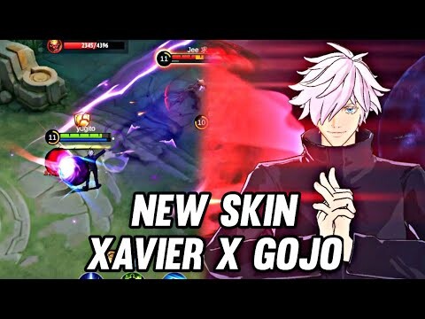 NEW SKIN XAVIER X GOJO SATORU (GAMEPLAY) - MOBILE LEGENDS X JUJUTSU KAISEN