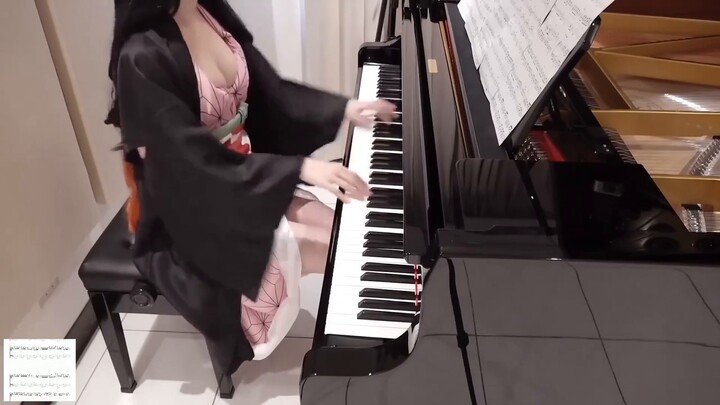 [Datang dan belajar piano dari adikku] Demon Slayer OP Red Lotus LiSA Demon Slayer