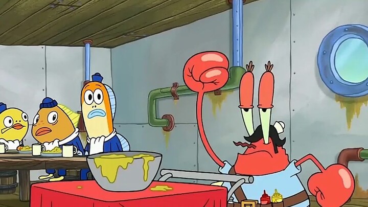 It turns out that the old crab is a better cook than the little sponge
