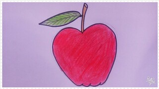 Cara Mudah Menggambar Buah Apel | Tutorial Indonesia