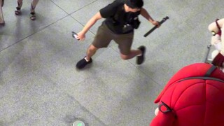 You idiot! You knocked Leedo down!