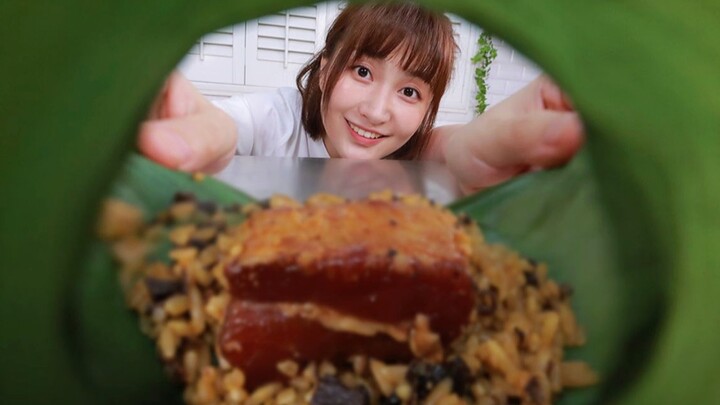 4 tablespoons of glutinous rice and 2 large pieces of meat, even eating a few is not enough
