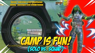 SOLO VS  SQUAD!"Camping is Fun"( Rules of Survival )