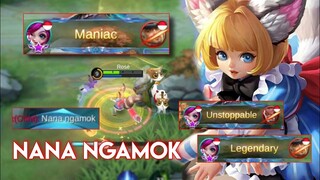 NANA DAMAGE AUTO MANIAC? BUKAN BOCIL BIASA 🤣 MLBB