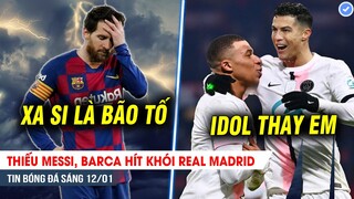 TIN BÓNG ĐÁ 12/1| Thiếu Messi, Barca hít khói Real Madrid, PSG sẵn sàng đón Ronaldo thay Mbappe