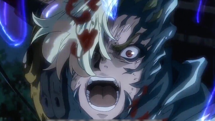 The man took the dagger from his son, but it was coated with Kabane virus by Mima in advance