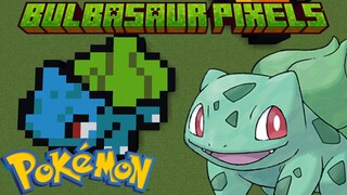 Build Pokemon Bulbasaur Pixels Art in Minecraft