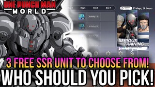 One Punch Man World - Which Free SSR Should You Pick! *Must Have Unit*