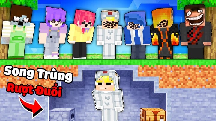 TÔ GÀ THỬ THÁCH 24H CHẠY THOÁT KHỎI LÀNG SINH TỐ SONG TRÙNG TRONG MINECRAFT MAN HUNT