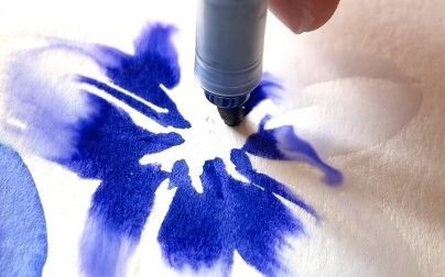 [Watercolor Beginners] Flowers created by the natural diffusion of water and pigments—so soothing.