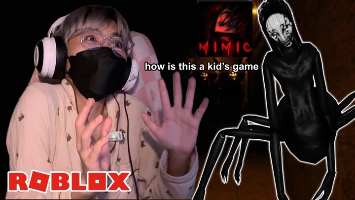 Playing ROBLOX HORROR GAMES at 3AM (very brave) | THE MIMIC
