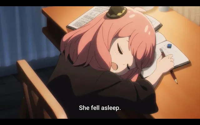 อัญญาหลับไประหว่างเรียน