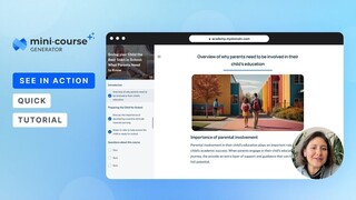 Mini Course Generator Review: From Zero to Course in Just One Day