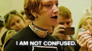 The non-binary woman wasn't criticized; instead, she lost her composure.