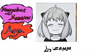 aku menggambar karakter anya