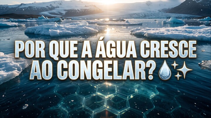 ❄️📈 POR QUE A ÁGUA CRESCE AO CONGELAR? 💧✨#Ciência #Curiosidades #Física #Química #Água #Gelo