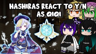 Hashiras Reacts to y/n as QiQi (Genshin Impact) || Gacha Club ||