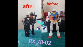 lần đầu custom Gundam cụ tổ ( RX 78-02 ) phiên bản MG ( GUNDAM )