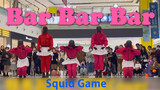 Dance cover dengan kostum Squid Game Bar Bar Bar