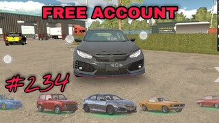 free account #234 with honda civic fc  🔥 car parking multiplayer new update 2021