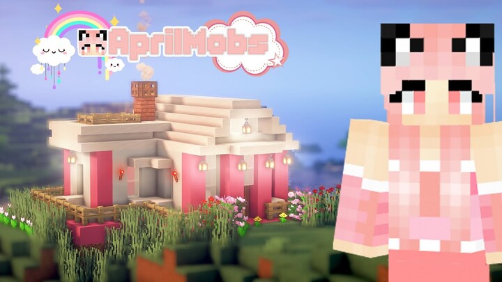 Minecraft - Bangun Rumah Pink Sederhana🎀🌸
