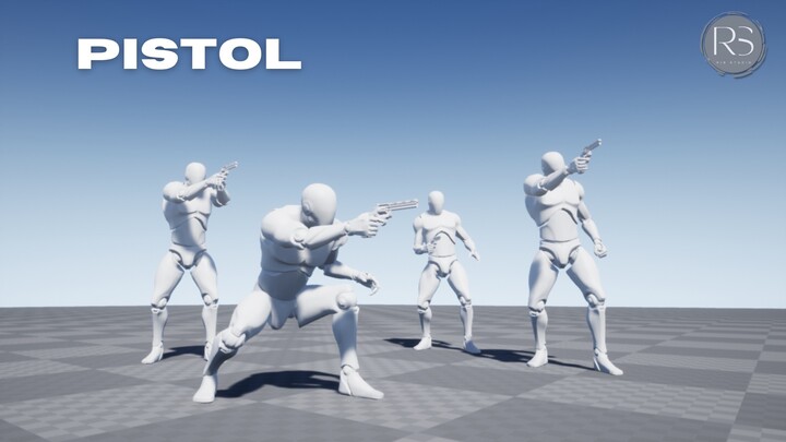 Pistol_Mega_MocapAnimPack 手枪_超级_动作捕捉动画包 - UE