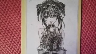Drawing Kurumi Black and White stile | | BY RZY_ART enjoy :v